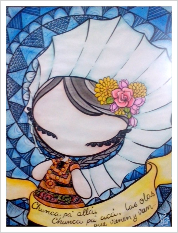 Tehuana de mis amores by Veronik Ilustra inspired by the traditional tehuana dress